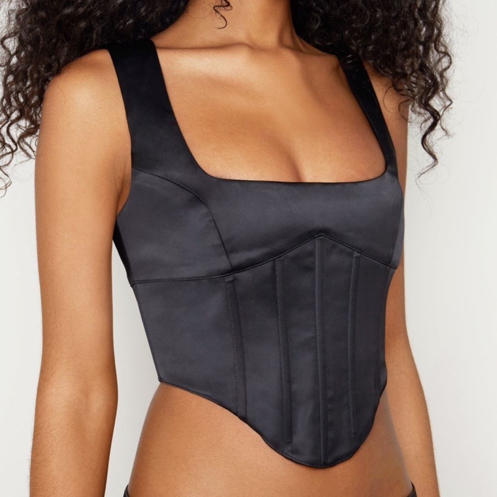 Guizio satin corset bustier